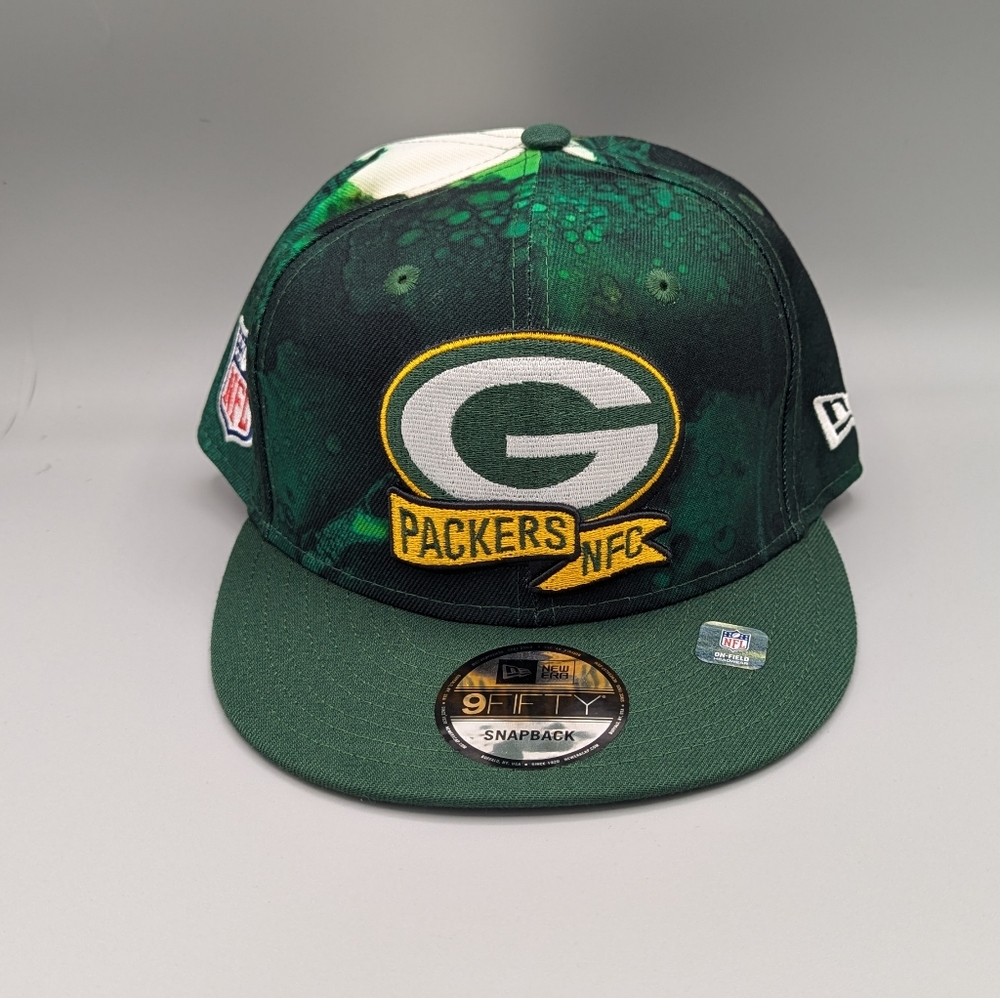 New Green Bay Packers New Era 9FIFTY NFL 2022 Sideline Ink Dye Snapback Hat Cap